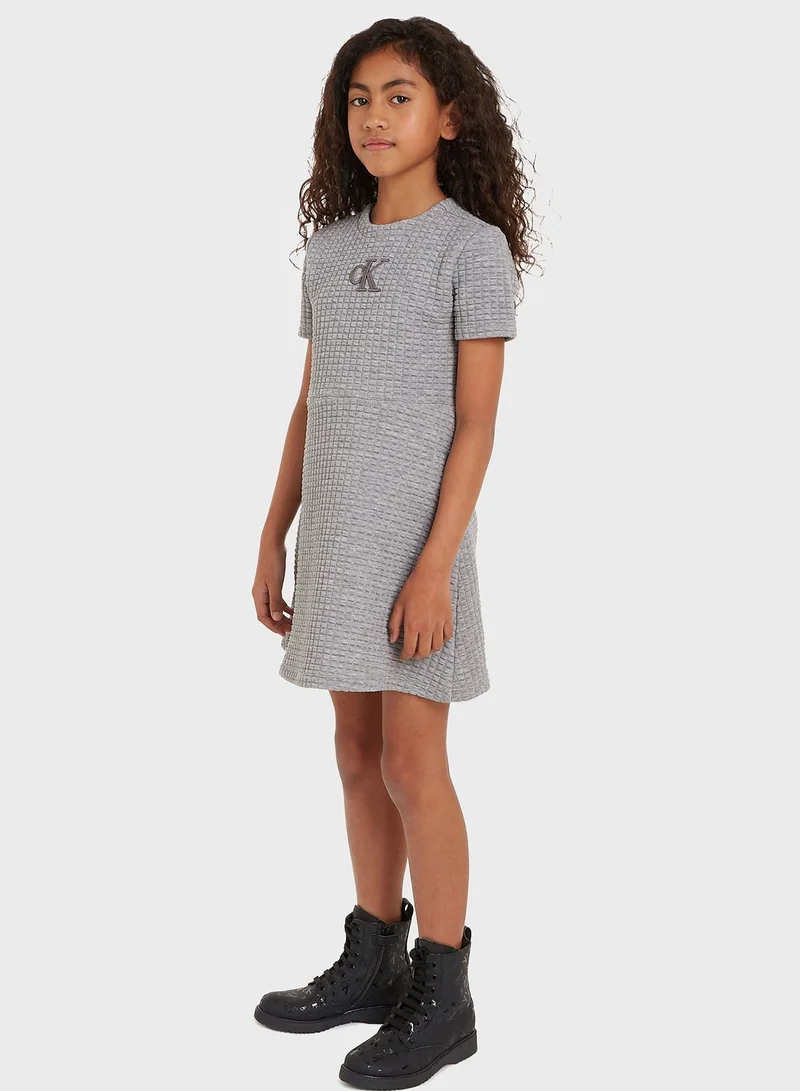 Calvin Klein Jeans Grey Textured Dress