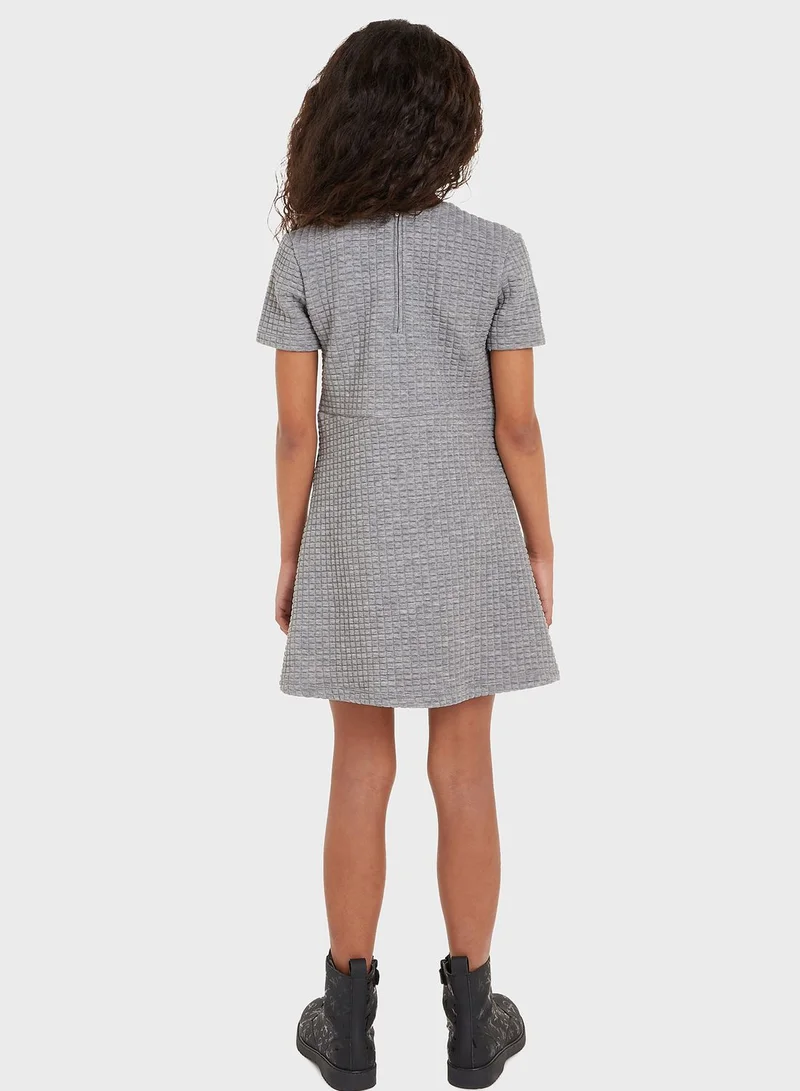 Calvin Klein Jeans Grey Textured Dress