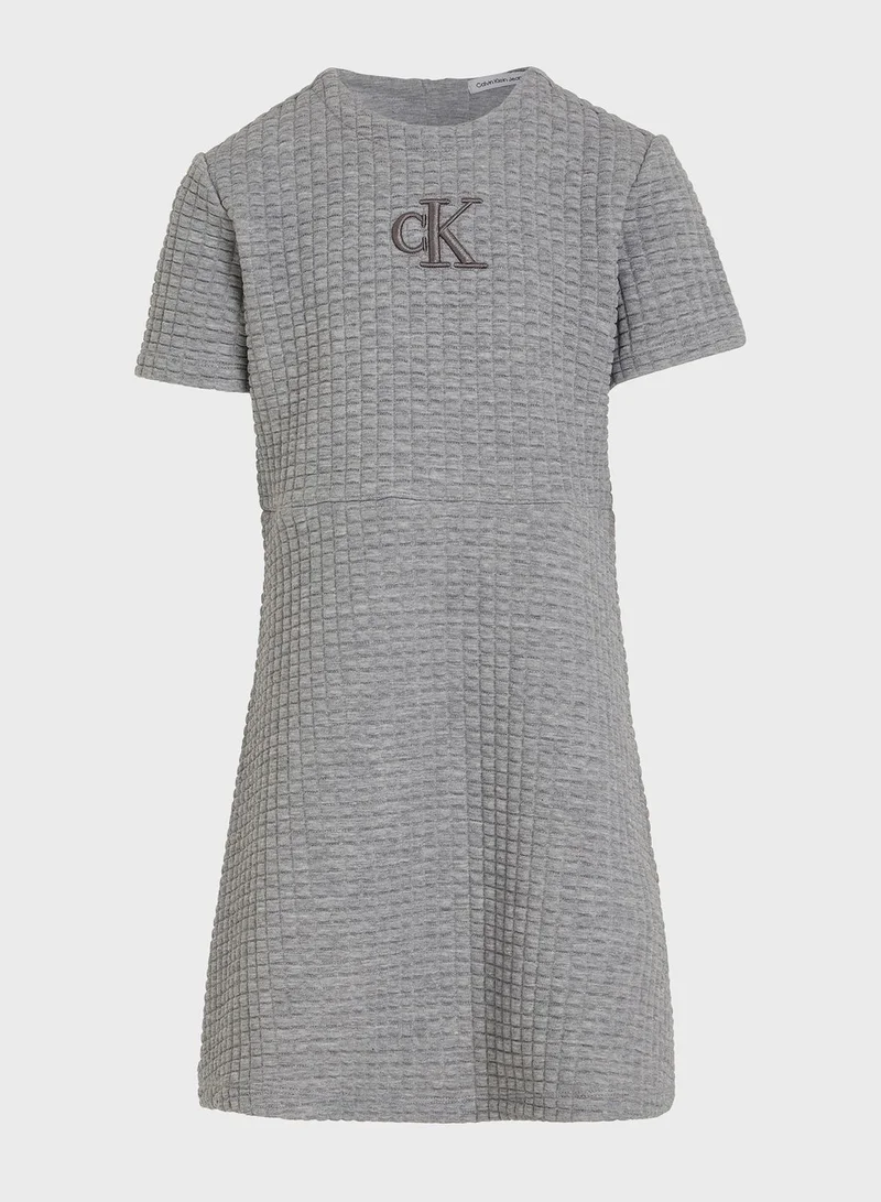 Calvin Klein Jeans Grey Textured Dress