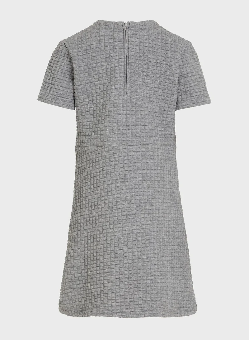 Calvin Klein Jeans Grey Textured Dress