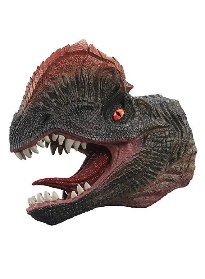 Kids Boys Dinosaur Hand Puppets Soft Rubber Realistic Halloween Role Play Toys - Image 2
