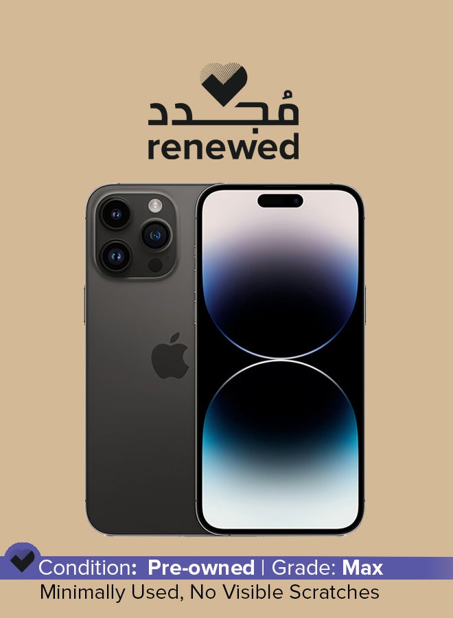 Apple Renewed - iPhone 14 Pro Max 256GB Space Black 5G With FaceTime - USA Version (e-SIM only) - Image 1