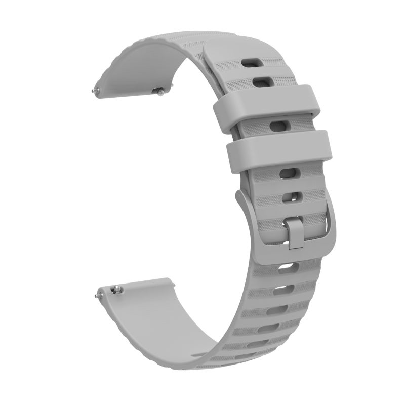 S-TOP For Garmin Venu SQ 20mm Wavy Dot Pattern Solid Color Silicone Watch Band(Grey) - Image 2