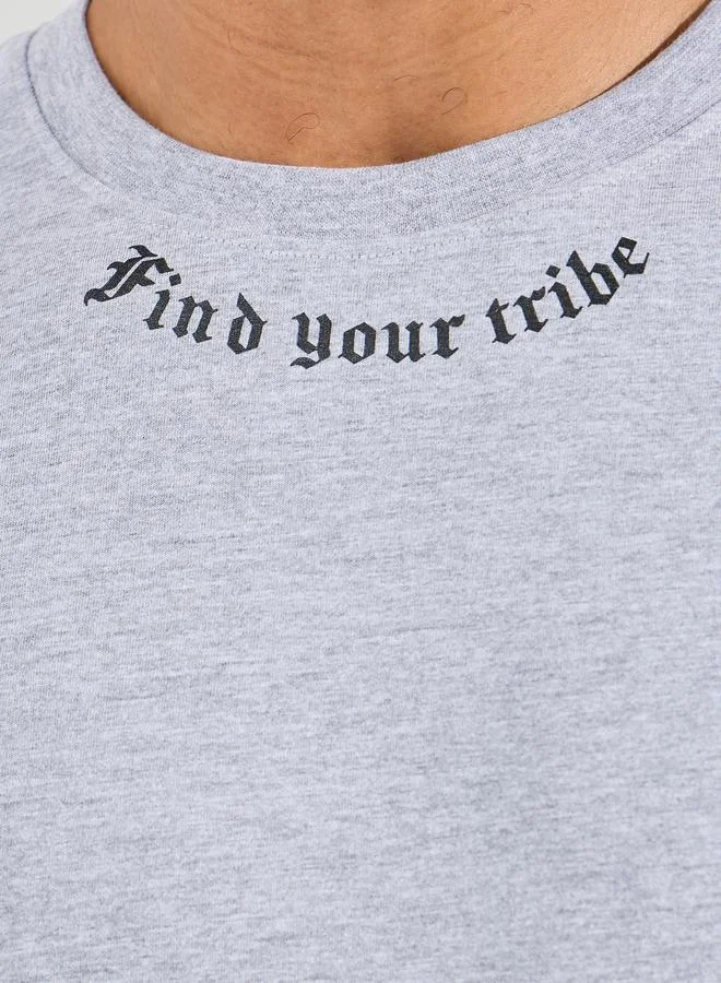 ستايلي Minimal Print Oversized Compact Jersey T-Shirt