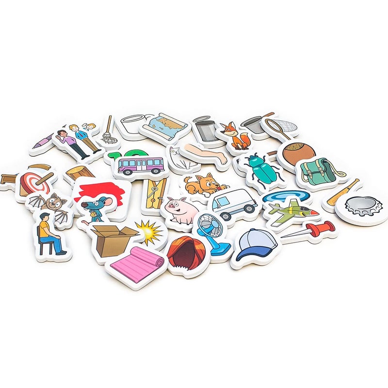 Junior Learning Rainbow CVC Objects Magnetic Foam Set, 40 Pieces, Ages 4-5, Phonics, Pre K-K - Image 2