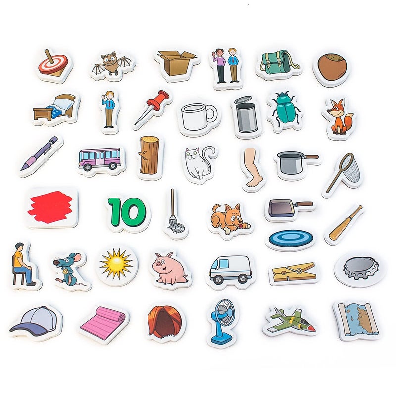 Junior Learning Rainbow CVC Objects Magnetic Foam Set, 40 Pieces, Ages 4-5, Phonics, Pre K-K - Image 3