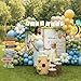 kozee Classic Winnie Baby Shower Balloon Arch Kit Boy with Vintage Bear Baby theme backdrop Directional Sign sticker OH BABY banner Bee Daisy Mylar Balloons for baby Boy Birthday Decorations - Image 4