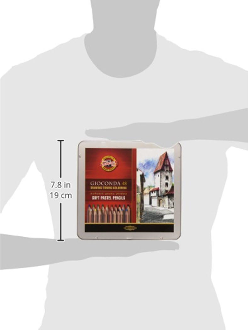 Koh-I-Noor Gioconda Soft Pastel Pencil Set - 48 Assorted Colors for Drawing, Toning, and Coloring - Image 3