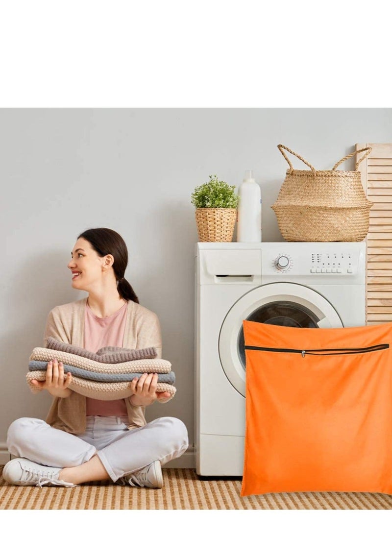 Pet Laundry Bag, Filters Pet Hair Petwear Wash Bag for Washing Machine with YKK Zip for Pet Bedding Blankets Towels Jumbo, Orange - Image 5