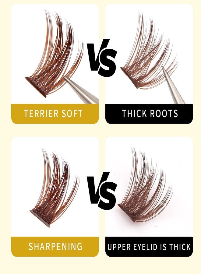 فاياتور مجموعة رموش VAYATOR الملونة، بني فاتح، بني غامق، بني أسود، مجموعات رموش صناعية بألوان متنوعة، مكياج احترافي، مجموعة رموش، وصلات رموش مطعمة (بني غامق - 10-12-14-16 مم مختلطة) - Image 4