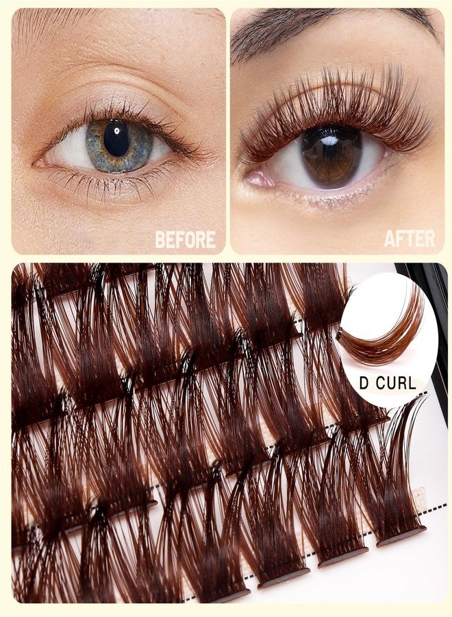 فاياتور مجموعة رموش VAYATOR الملونة، بني فاتح، بني غامق، بني أسود، مجموعات رموش صناعية بألوان متنوعة، مكياج احترافي، مجموعة رموش، وصلات رموش مطعمة (بني غامق - 10-12-14-16 مم مختلطة) - Image 2