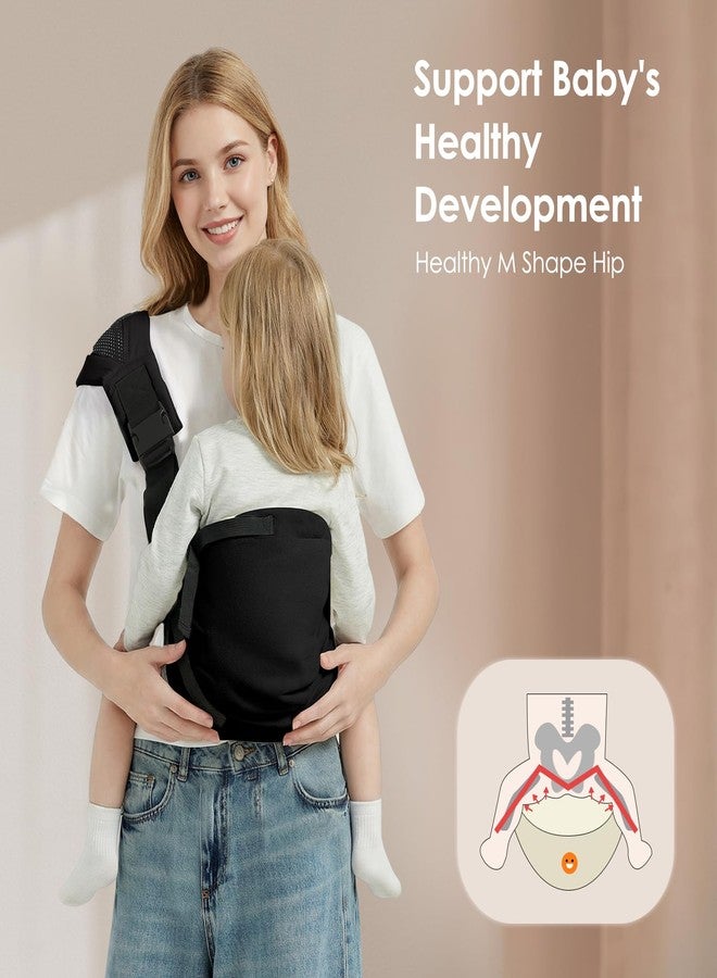 MISSWISDOM Toddler Sling Carrier, Adjustable Baby Carrier Sling 8-40 lbs, Lightweight Toddler Carrier Baby Sling Carrier, Toddler Hip Carriers One Size Fits All, Black - Image 3