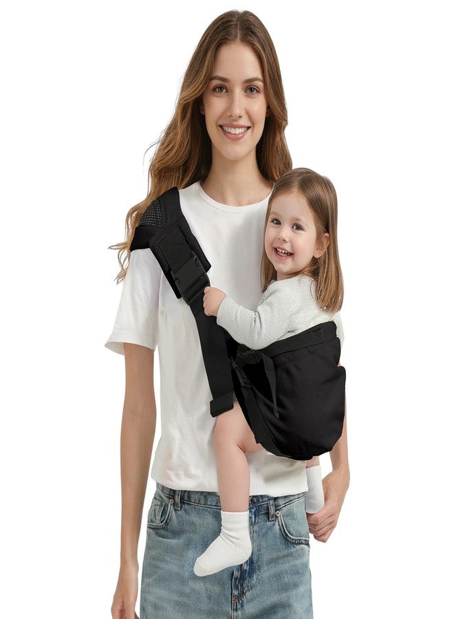 MISSWISDOM Toddler Sling Carrier, Adjustable Baby Carrier Sling 8-40 lbs, Lightweight Toddler Carrier Baby Sling Carrier, Toddler Hip Carriers One Size Fits All, Black - Image 1