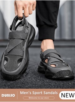 DUNISO Men's Sport Sandals Summer Outdoor Hiking Sandals Closed Toe Athletic Lightweight Trail Walking Casual Sandals Water Shoes For Indoor Outdoor  - Image 1