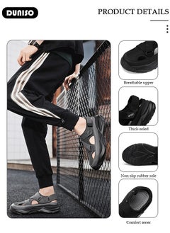 DUNISO Men's Sport Sandals Summer Outdoor Hiking Sandals Closed Toe Athletic Lightweight Trail Walking Casual Sandals Water Shoes For Indoor Outdoor  - Image 2