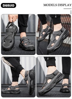 DUNISO Men's Sport Sandals Summer Outdoor Hiking Sandals Closed Toe Athletic Lightweight Trail Walking Casual Sandals Water Shoes For Indoor Outdoor  - Image 3