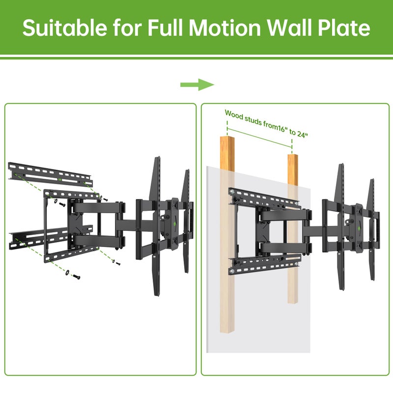 USX MOUNT TV Mount Extension Bracket for Televison Wall Plate, Fitting 16-24 inch Wood Stud and Easy for TV Centering, Max Loading Capacity 154LBS, XAS702 - Image 4