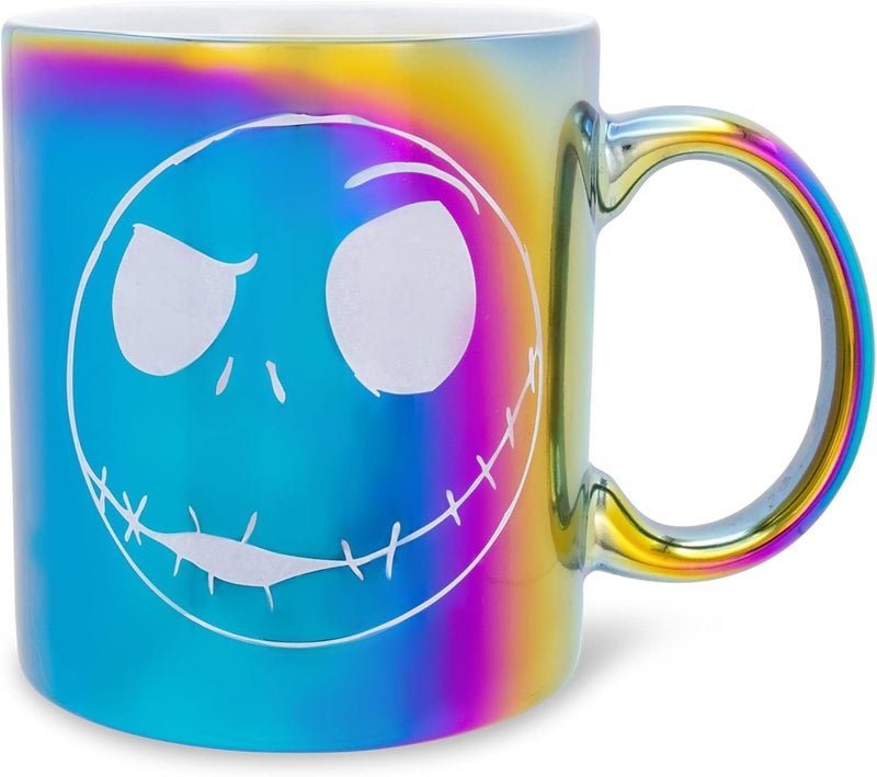 Toynk The Nightmare Before Christmas Disney Jack Skellington Iridescent Electroplated Ceramic Mug  Large 20Ounce Coffee Cup - Image 1
