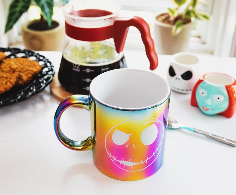 Toynk The Nightmare Before Christmas Disney Jack Skellington Iridescent Electroplated Ceramic Mug  Large 20Ounce Coffee Cup - Image 5