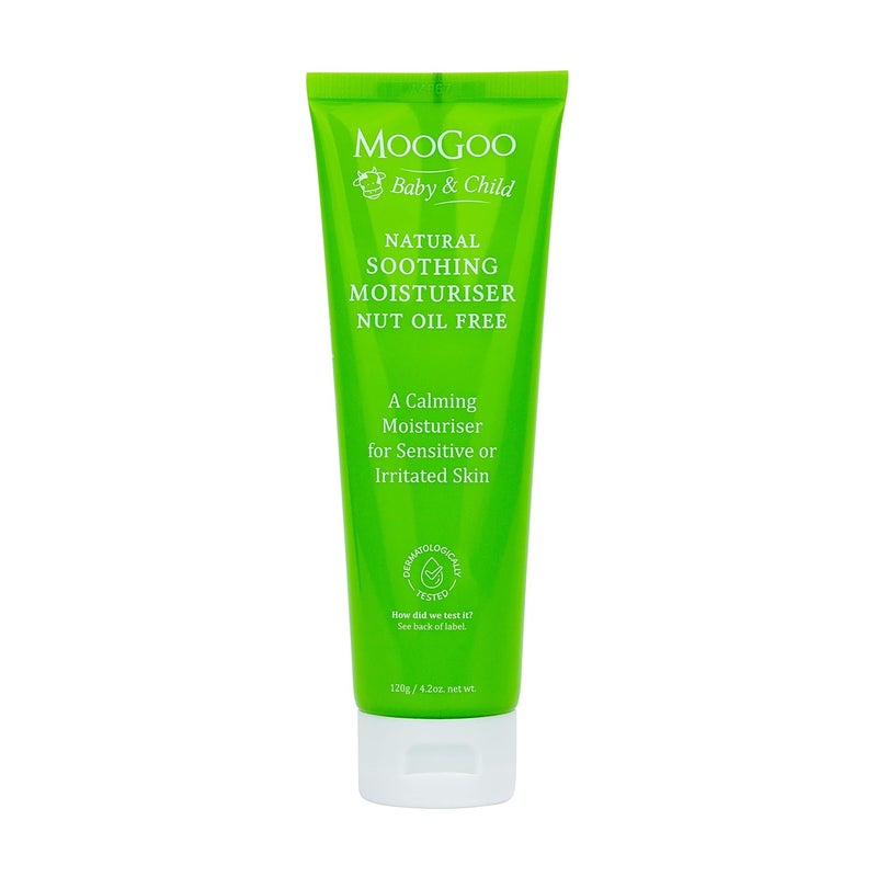 MooGoo Baby Soothing Moisturizer Nut Oil Free  Gentle  Hypoallergenic with 10 MSM for Sensitive Irritated  Delicate Skin Paediatrician Approved for All Ages 120g  42 oz - Image 1