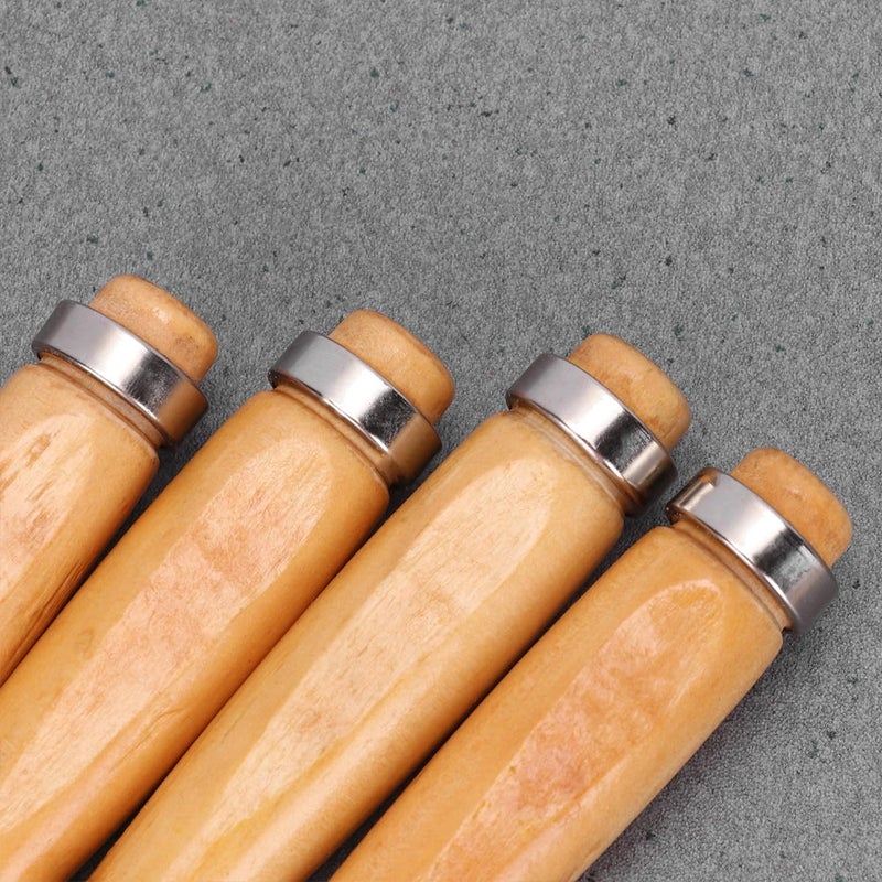 4Pcs Wood Carving Chisel Set Semi Circle Gouge with Handle Woodworking Hand Tool - Image 4