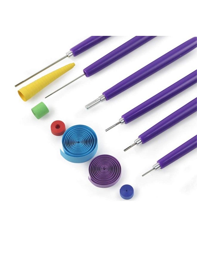 YURROAD YURROAD 6pcs Multifunction Quilling Slotted Pen Quilling Needle Pen Quilling Filigrana Tools Kit for Paper Strips  - Image 1