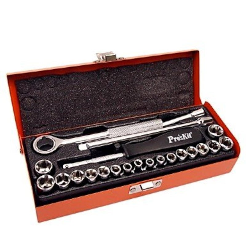 Pro'skit Proskit 8PK-SD016, 23Pcs 1/4" Driver Socket Set (Pack of 1) - Image 1