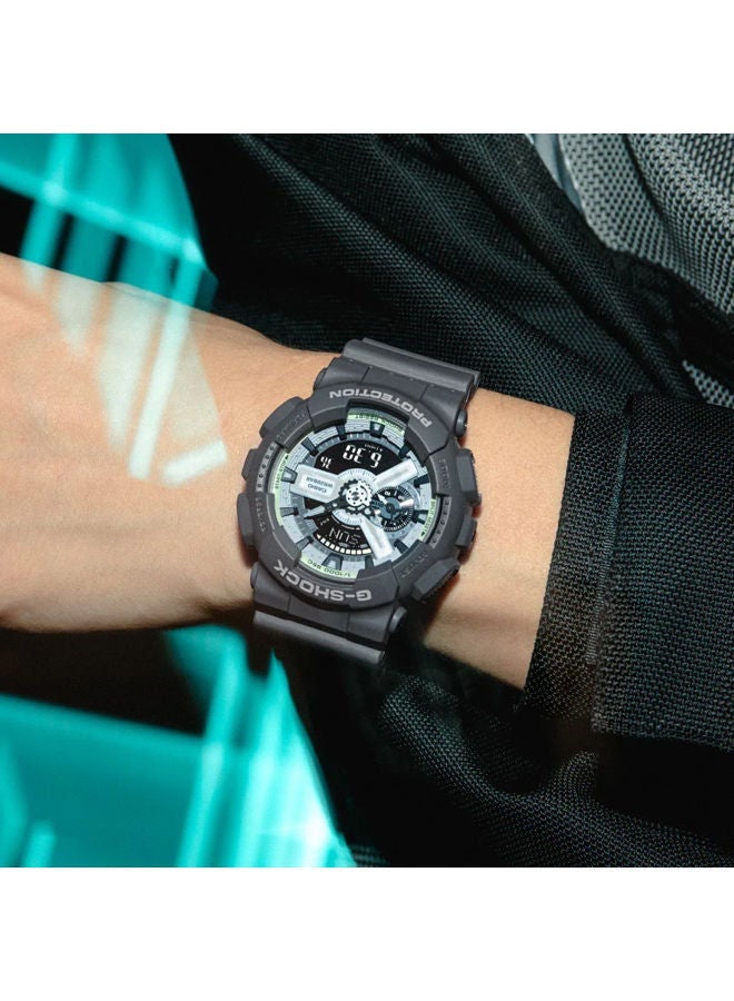 CASIO G_Shock Silicone Analog+Digital Wrist Watch GA-110HD-8ADR - Image 2