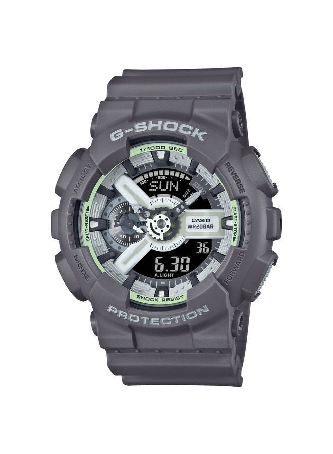 CASIO G_Shock Silicone Analog+Digital Wrist Watch GA-110HD-8ADR - Image 1