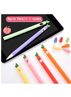 Y&D iPencil Case (2 Pack) Sleeve  Fruit Design Silicone Soft Protective Cover Accessories Compatible with Apple Pencil 1st Generation (Peach+Avcocado)(not include )  - Image 4