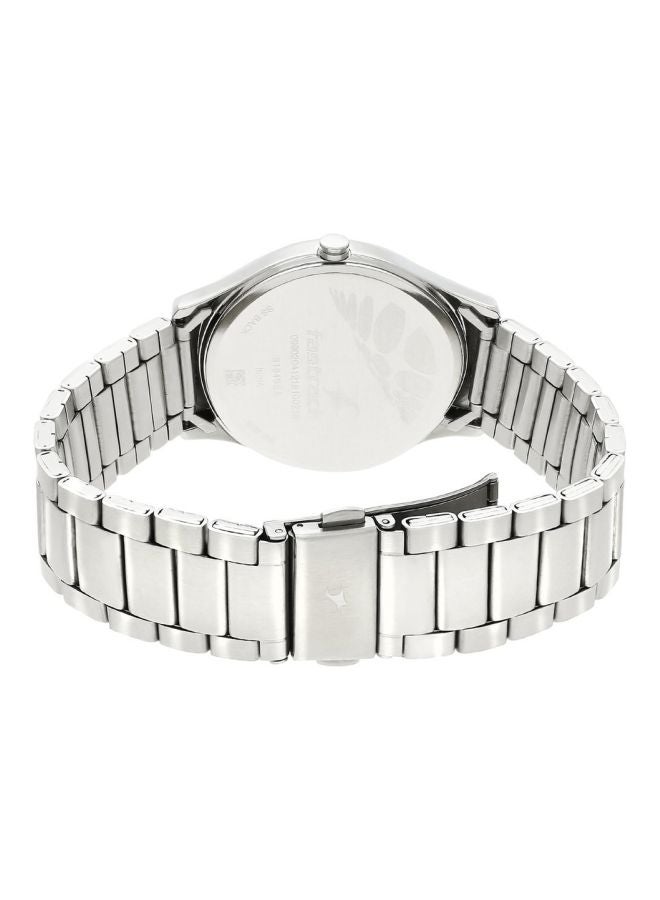 فاستراك ساعة يد بعقارب وسوار مصنوع من الاستانلس ستيل طراز 3184SM01 أولاد - Image 2