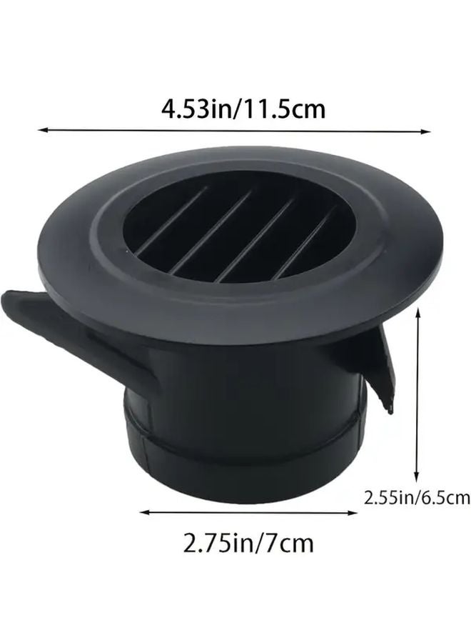 3pcs Louvered Vent Cover Grille Flat Duct Wall Inlet Round Grill - Image 4