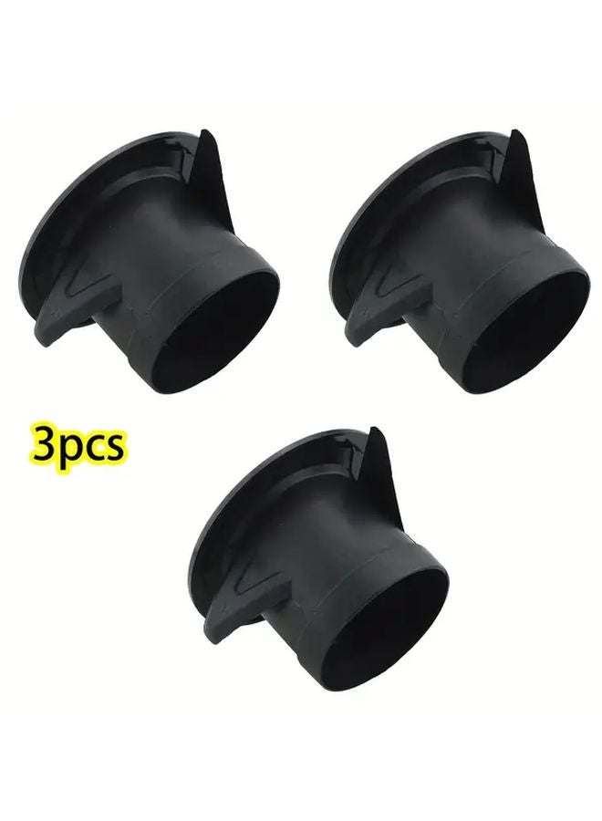 3pcs Louvered Vent Cover Grille Flat Duct Wall Inlet Round Grill - Image 2