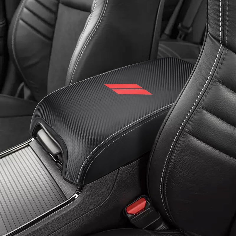 INTGET Center Console Cover for Dodge Charger Accessories 20112020 2021 2022 2023 for Chrysler 300 20152022 Leather Armrest Cover Console Lid Protector Cushion PadCarbon Fiber Texture Leather