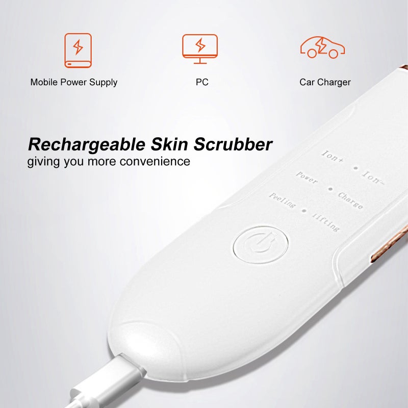 Skin Scrubber Face Spatula Rechargeable Facial Cleansing Scraper Pores Cleanser Blackhead Removal Acne Extractor Skin Exfoliation Beauty Device - Image 2