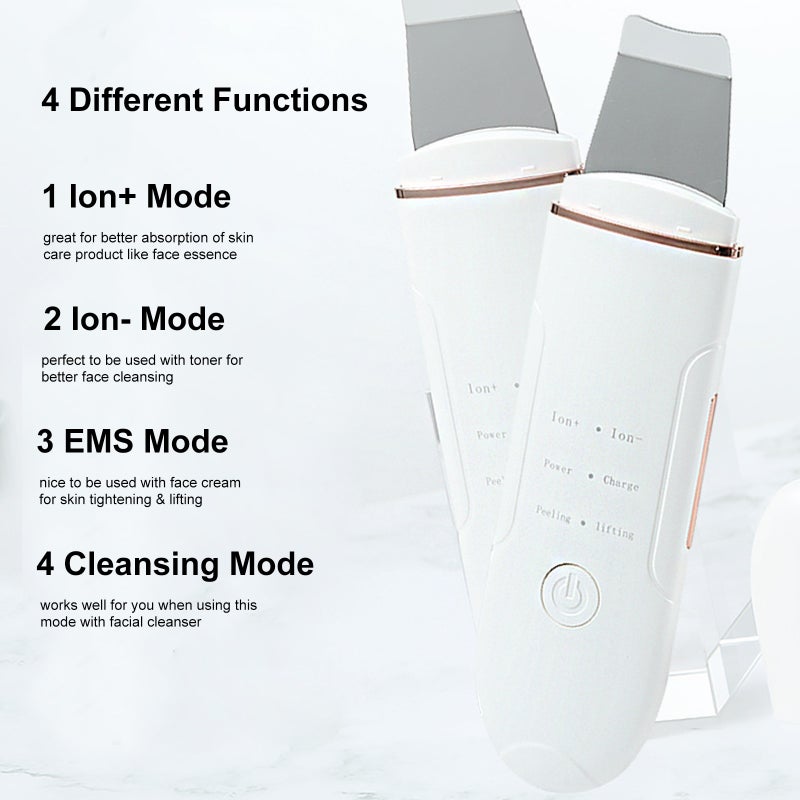 Skin Scrubber Face Spatula Rechargeable Facial Cleansing Scraper Pores Cleanser Blackhead Removal Acne Extractor Skin Exfoliation Beauty Device - Image 4