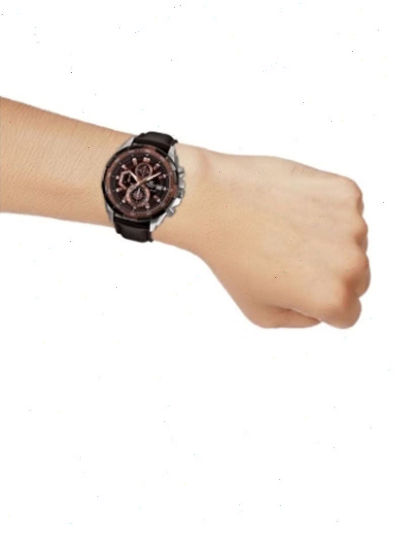CASITE CASIO Leather Analog Watch EFR-539L-5AVUDF - 54 mm - Brown - Image 4
