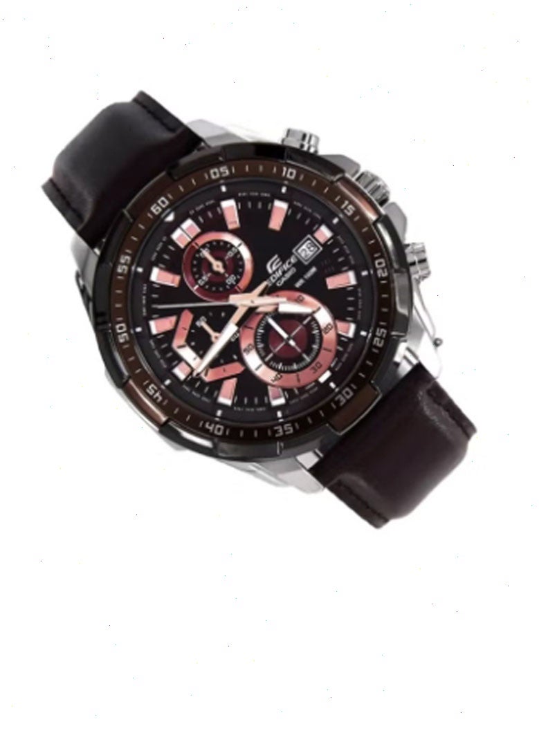 CASITE CASIO Leather Analog Watch EFR-539L-5AVUDF - 54 mm - Brown - Image 3