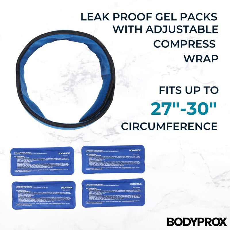 Bodyprox Face ice Pack for Jaw, Head and Chin, Adjustable Hot and Cold Wrap for Wisdom Teeth and TMJ Pain Relief, Nylon, Blue - Image 4