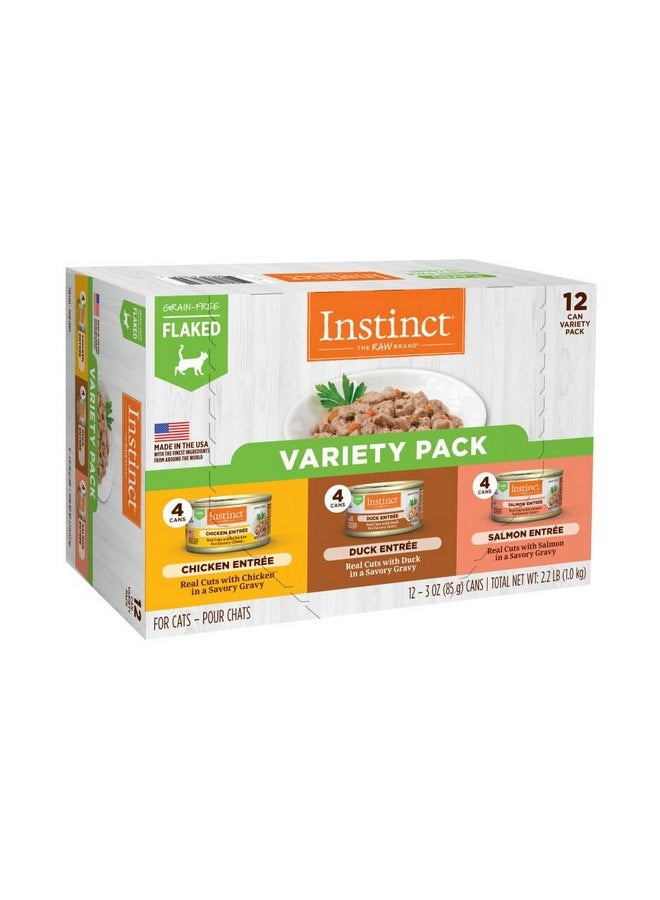 غريزة طعام القطط الرطب المتنوع من Instinct Flaked - 3 أونصات، عبوة من 12 قطعة - Image 1