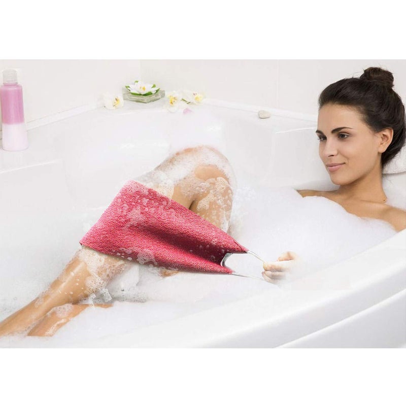 Evridwear Exfoliating Back Scrubber for Shower - Double-Sided Body Scrubber with Handles, Deep Clean, Massage & Exfoliate Back Washer for Men & Women, Invigorates Skin & Circulation - Image 4
