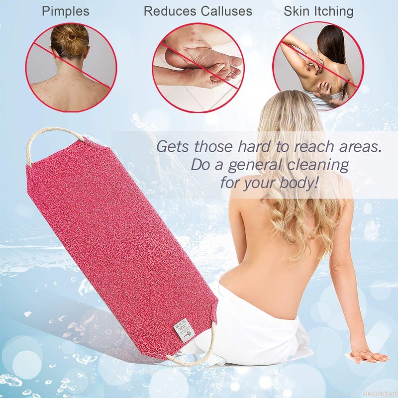 Evridwear Exfoliating Back Scrubber for Shower - Double-Sided Body Scrubber with Handles, Deep Clean, Massage & Exfoliate Back Washer for Men & Women, Invigorates Skin & Circulation - Image 5
