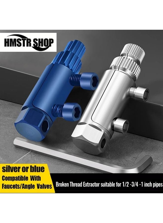 New Manual Puller Set Blue Broken Faucet Stripped Screw Bolt Extractor Tool - Image 2