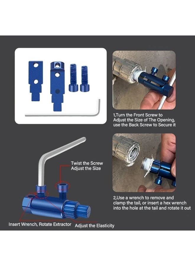 New Manual Puller Set Blue Broken Faucet Stripped Screw Bolt Extractor Tool - Image 4