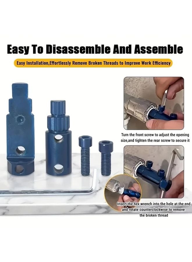 New Manual Puller Set Blue Broken Faucet Stripped Screw Bolt Extractor Tool - Image 3