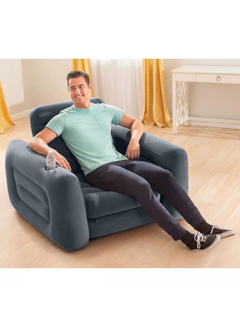 Foldable Inflatable Lazy Sofa Bed for One Person – Waterproof Balcony Sofa, Comfortable Outdoor Furniture, Portable Garden & Patio Chair, Foldable Air Sofa for Relaxing Outdoors