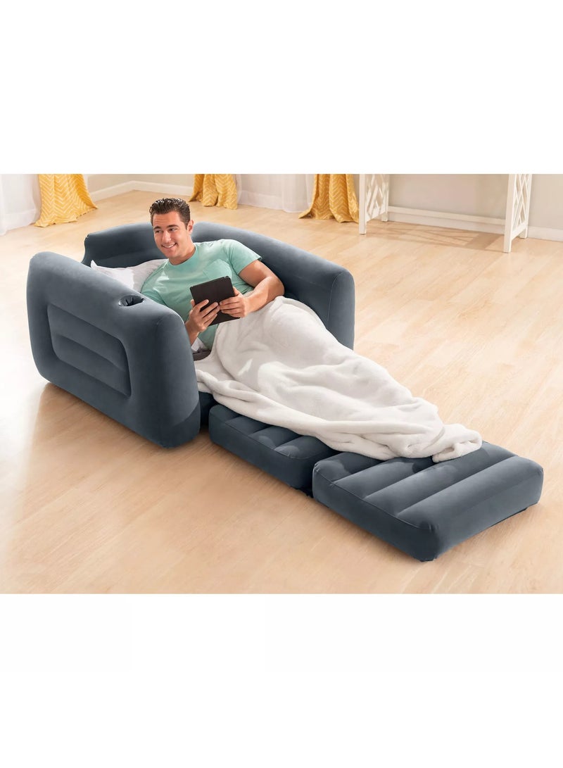 Foldable Inflatable Lazy Sofa Bed for One Person – Waterproof Balcony Sofa, Comfortable Outdoor Furniture, Portable Garden & Patio Chair, Foldable Air Sofa for Relaxing Outdoors