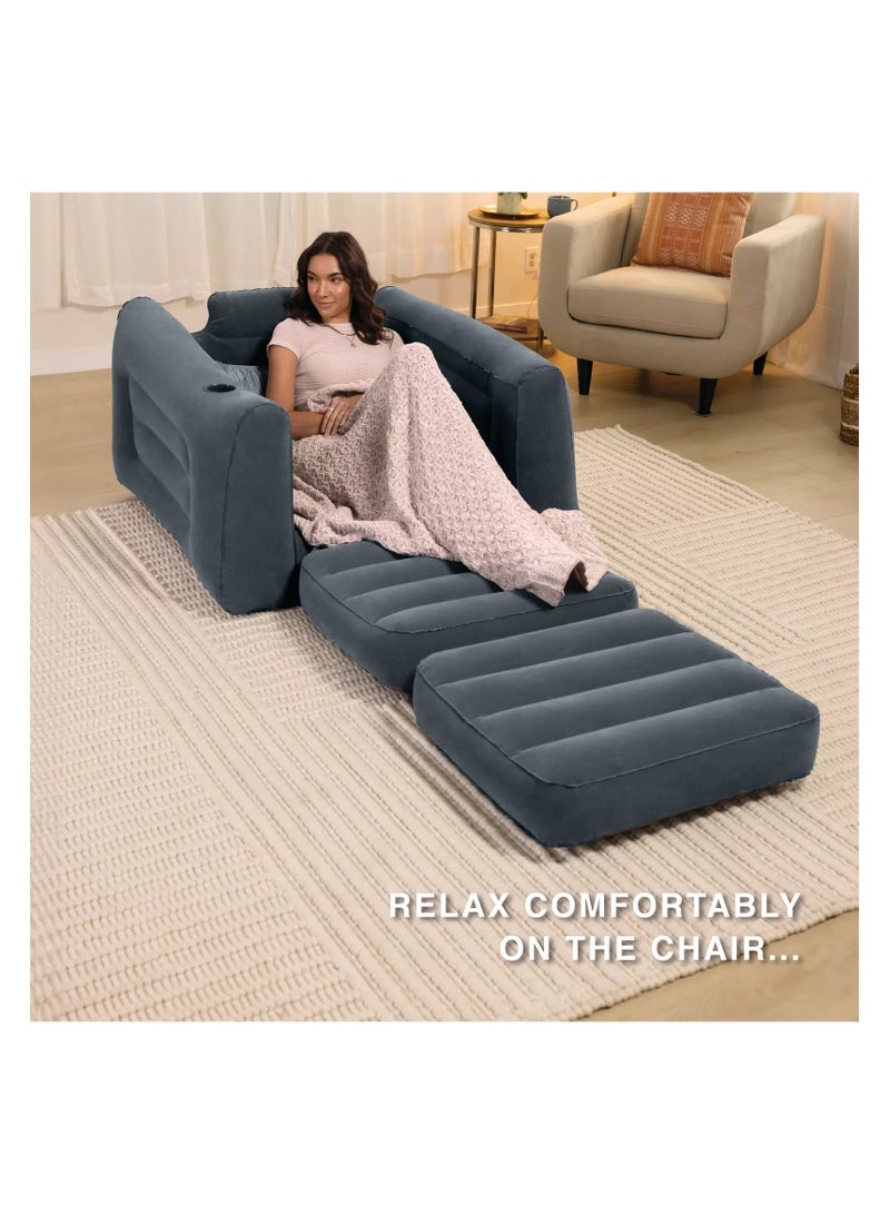 Foldable Inflatable Lazy Sofa Bed for One Person – Waterproof Balcony Sofa, Comfortable Outdoor Furniture, Portable Garden & Patio Chair, Foldable Air Sofa for Relaxing Outdoors