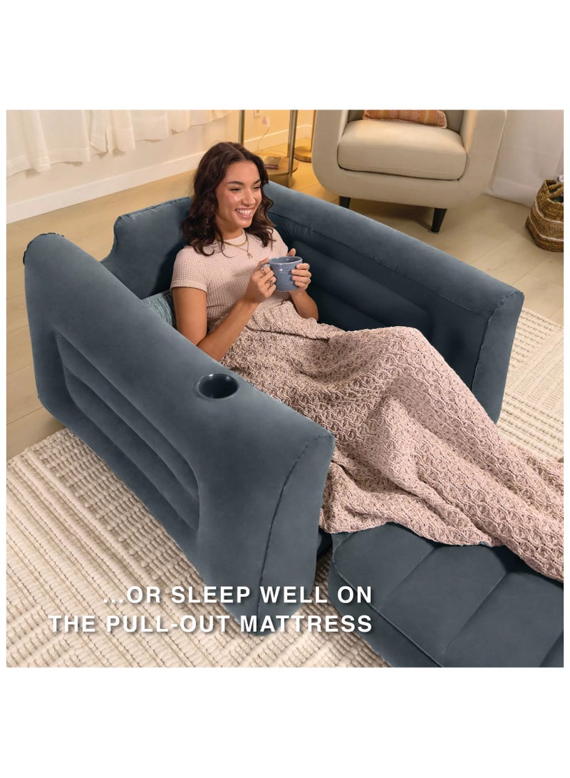 Foldable Inflatable Lazy Sofa Bed for One Person – Waterproof Balcony Sofa, Comfortable Outdoor Furniture, Portable Garden & Patio Chair, Foldable Air Sofa for Relaxing Outdoors