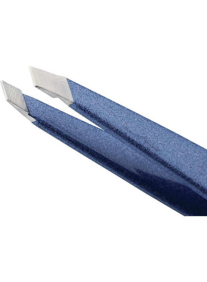 تويزرمان ملقط مائل من الفولاذ المقاوم للصدأ - ملقط حواجب للنساء والرجال (أزرق سماوي) - Image 2